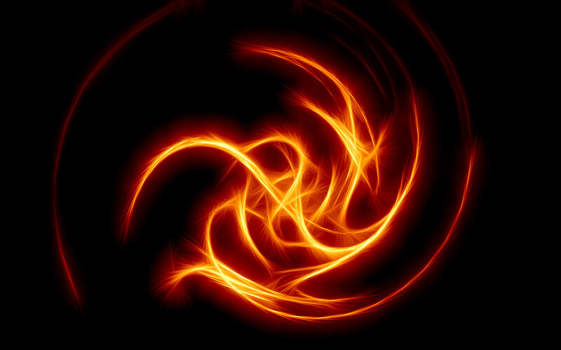fiery abstract swirl