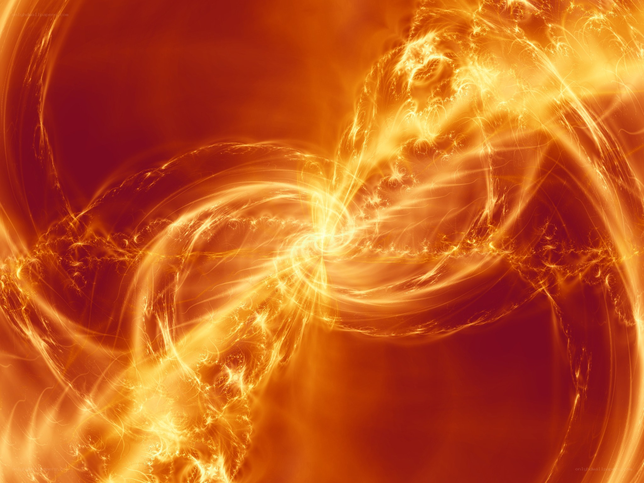 Fiery abstract swirl