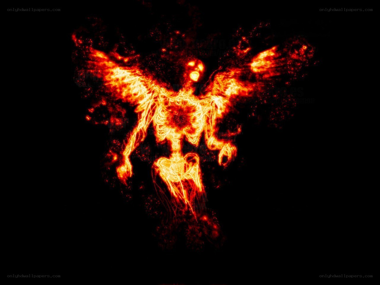 fiery angel figure