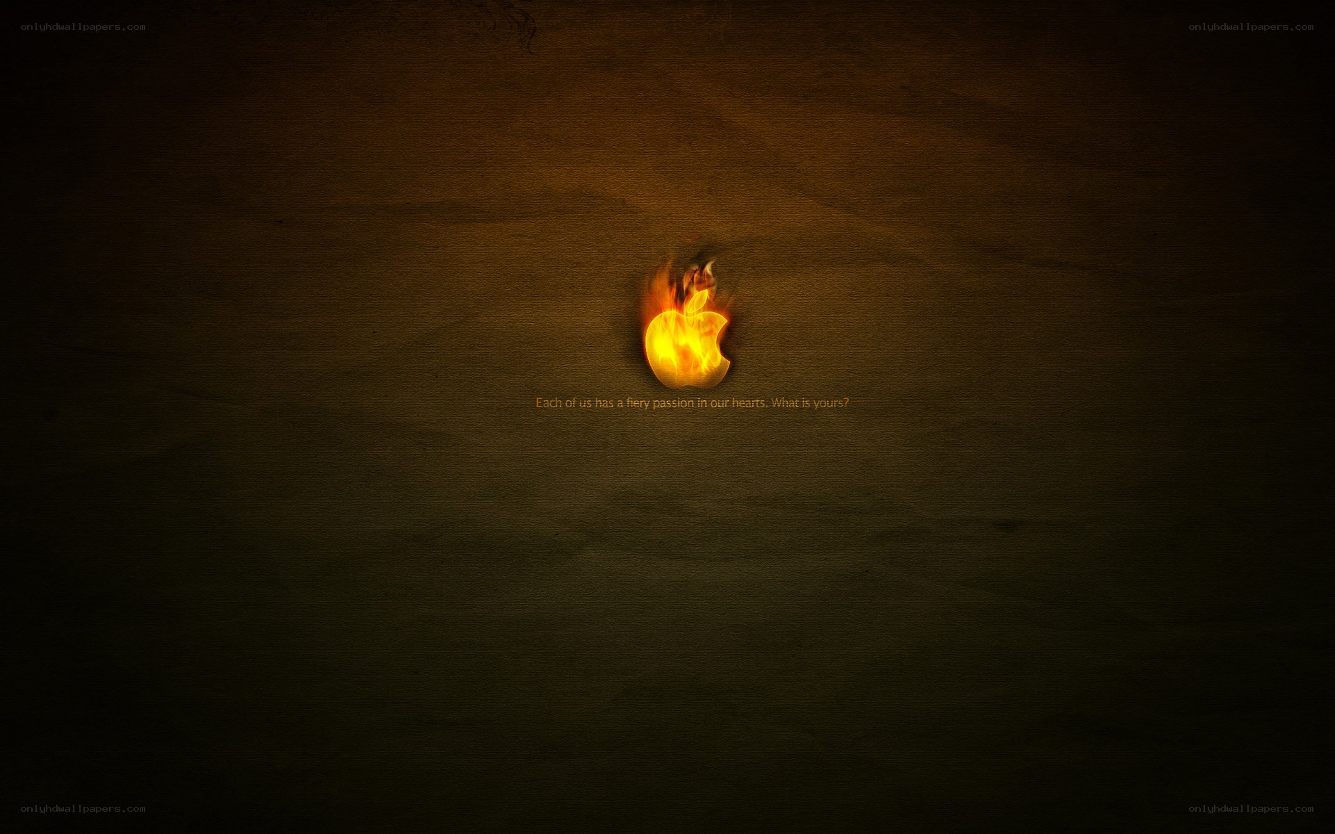 fiery apple logo wallpaper