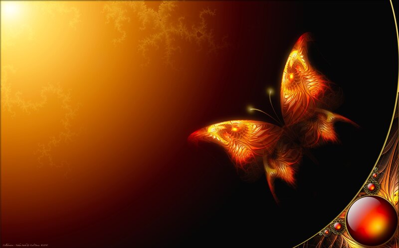 Fiery butterfly digital art