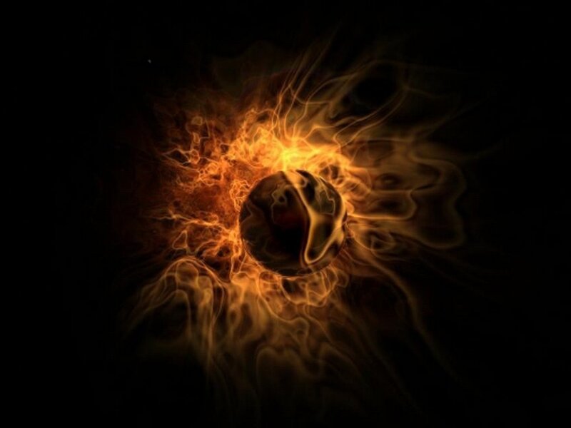 fiery celestial body