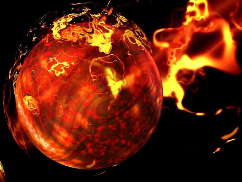 fiery celestial sphere