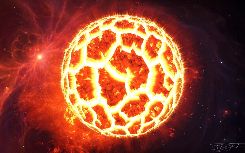 Fiery Celestial Sphere — Red