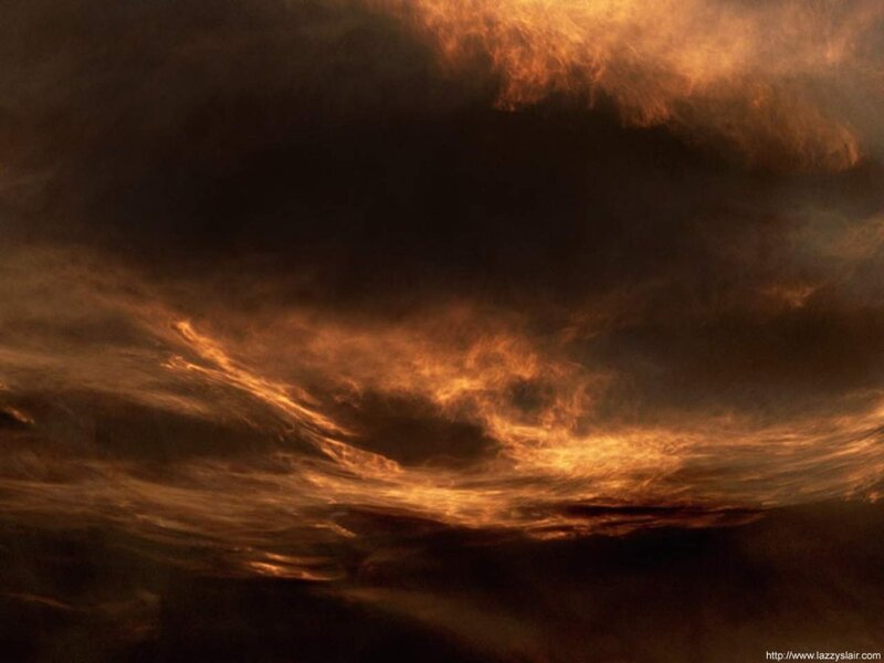 Fiery Clouds in Sky