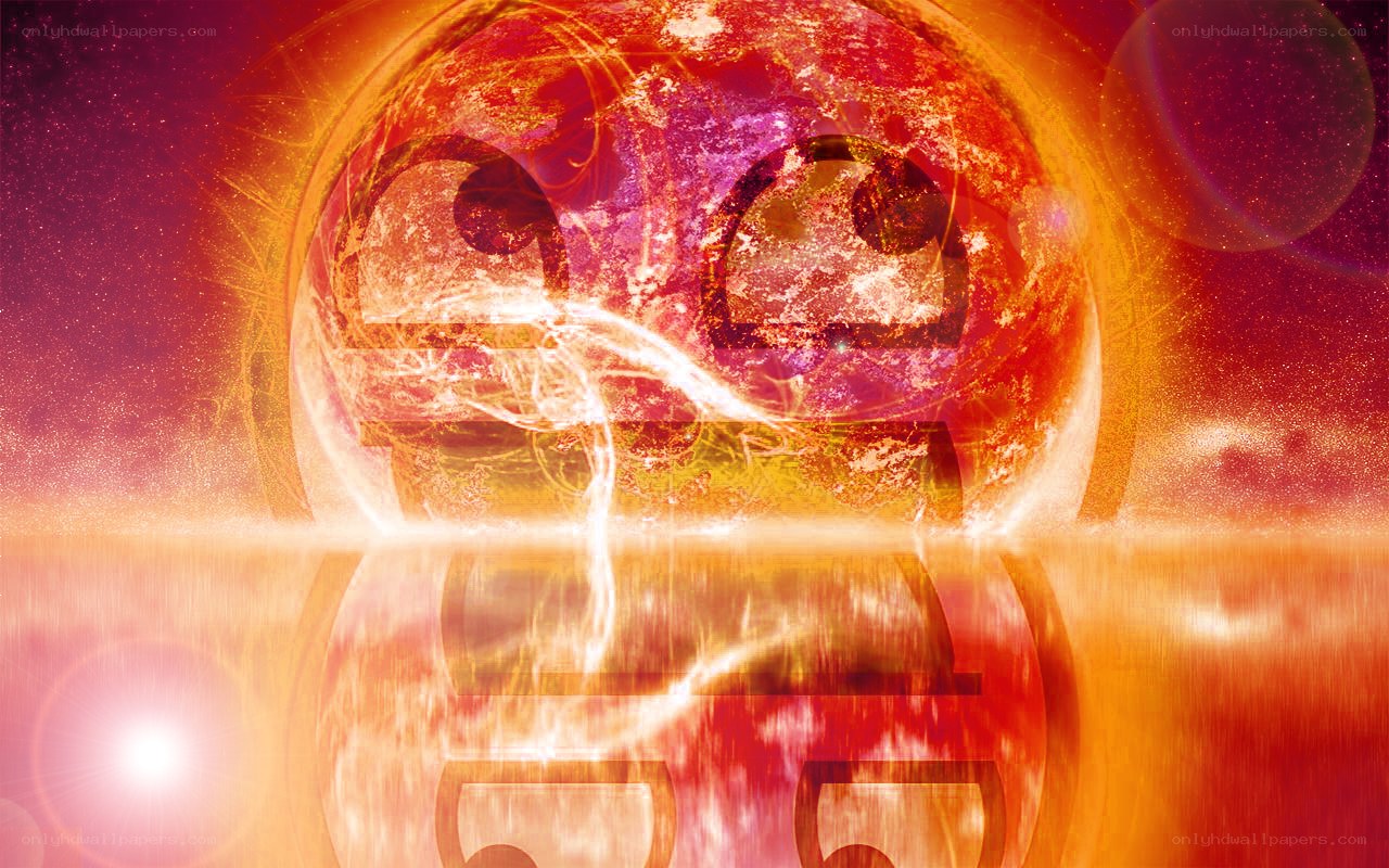 fiery cosmic face