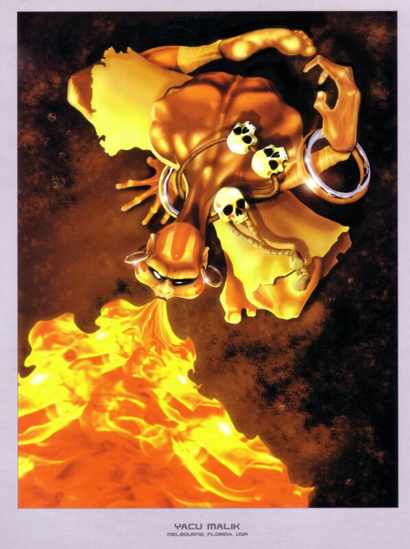 Fiery demon character art