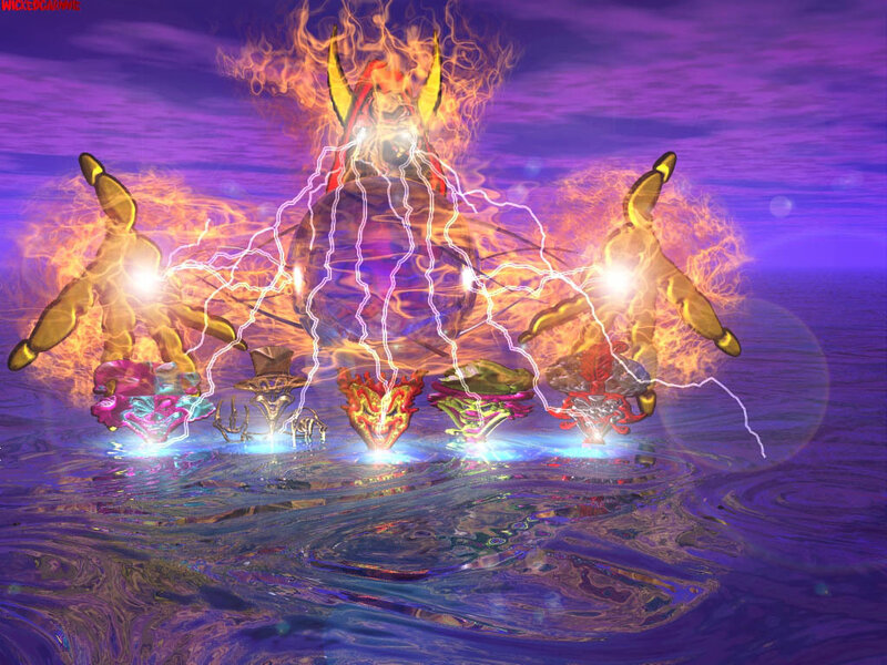 Fiery demon summoning ritual