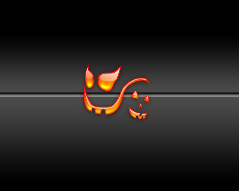 fiery devil and pumpkin