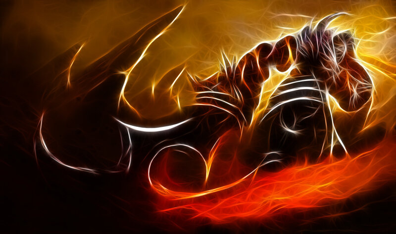 fiery dragon abstract art