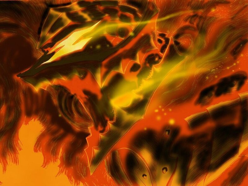 Fiery dragon in motion