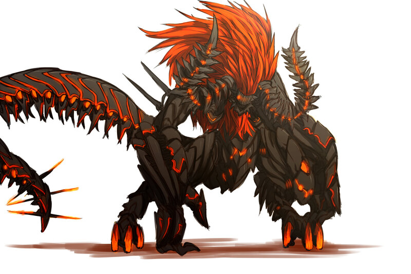 fiery dragon monster