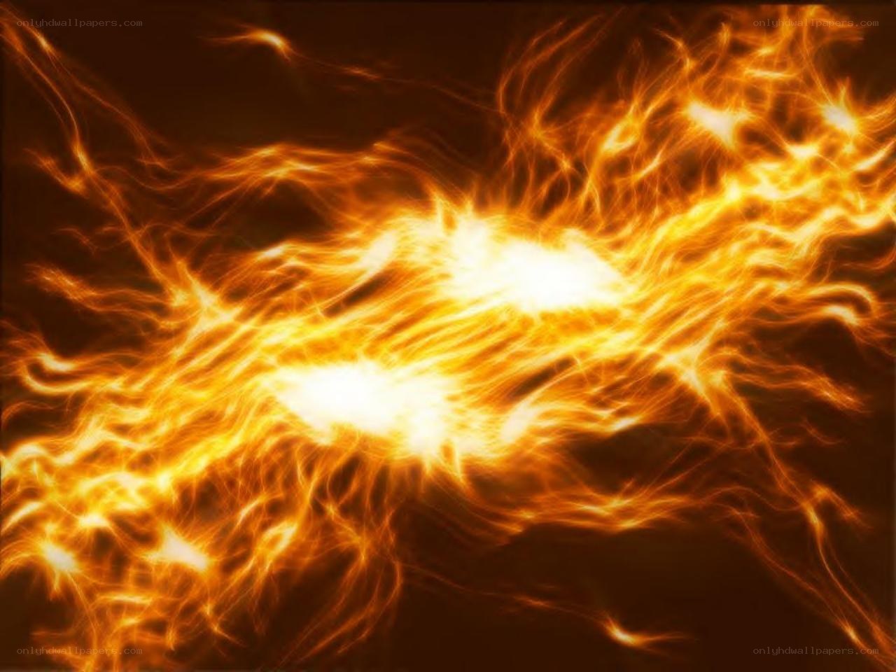 Fiery energy burst