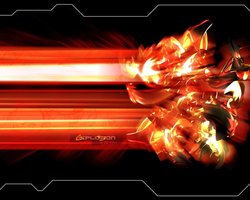 Fiery explosion animation