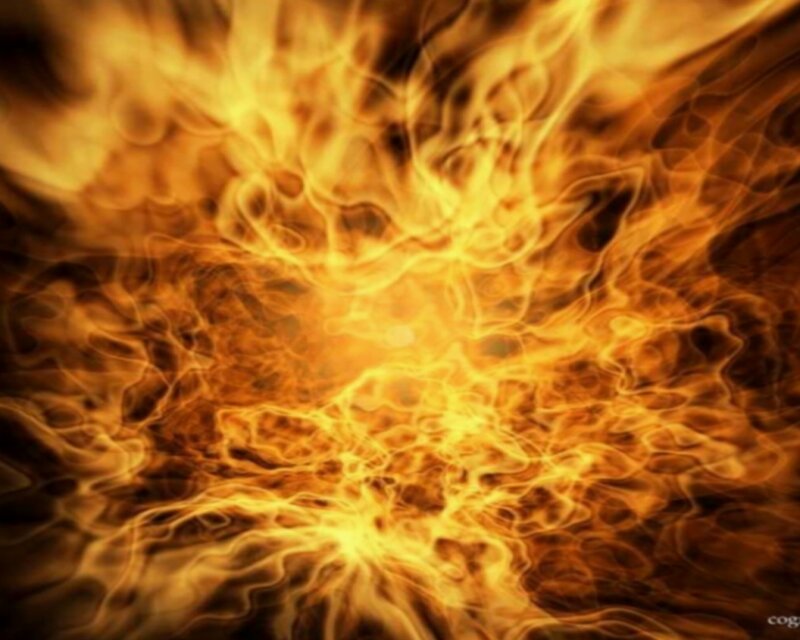 Fiery explosion background