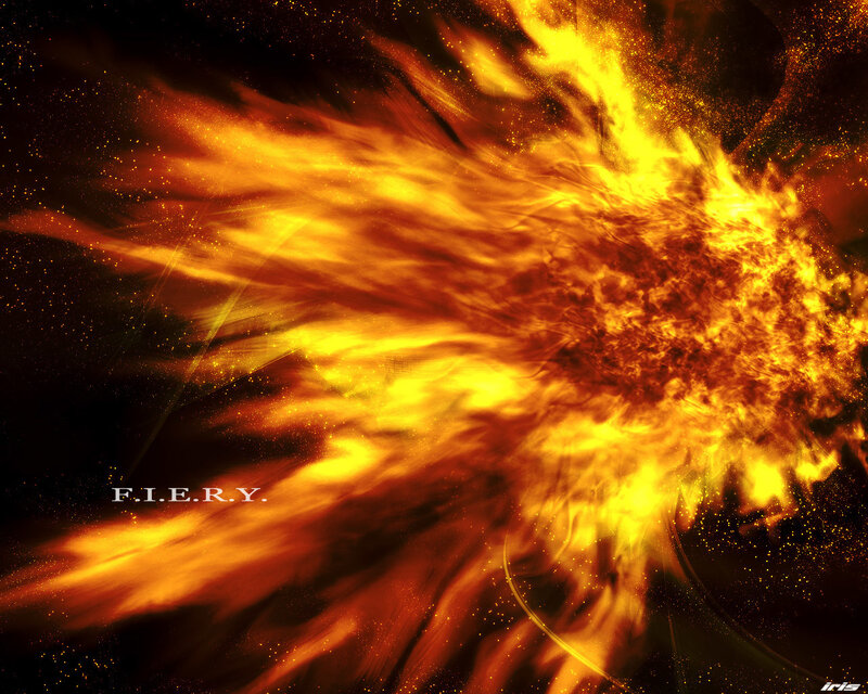 Fiery explosion background