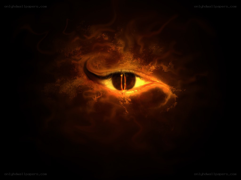 fiery eye of a dragon