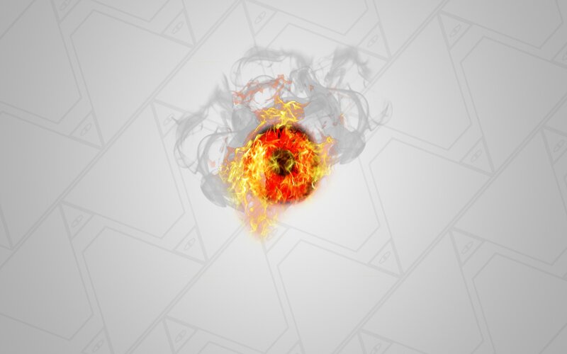 fiery eye on geometric background
