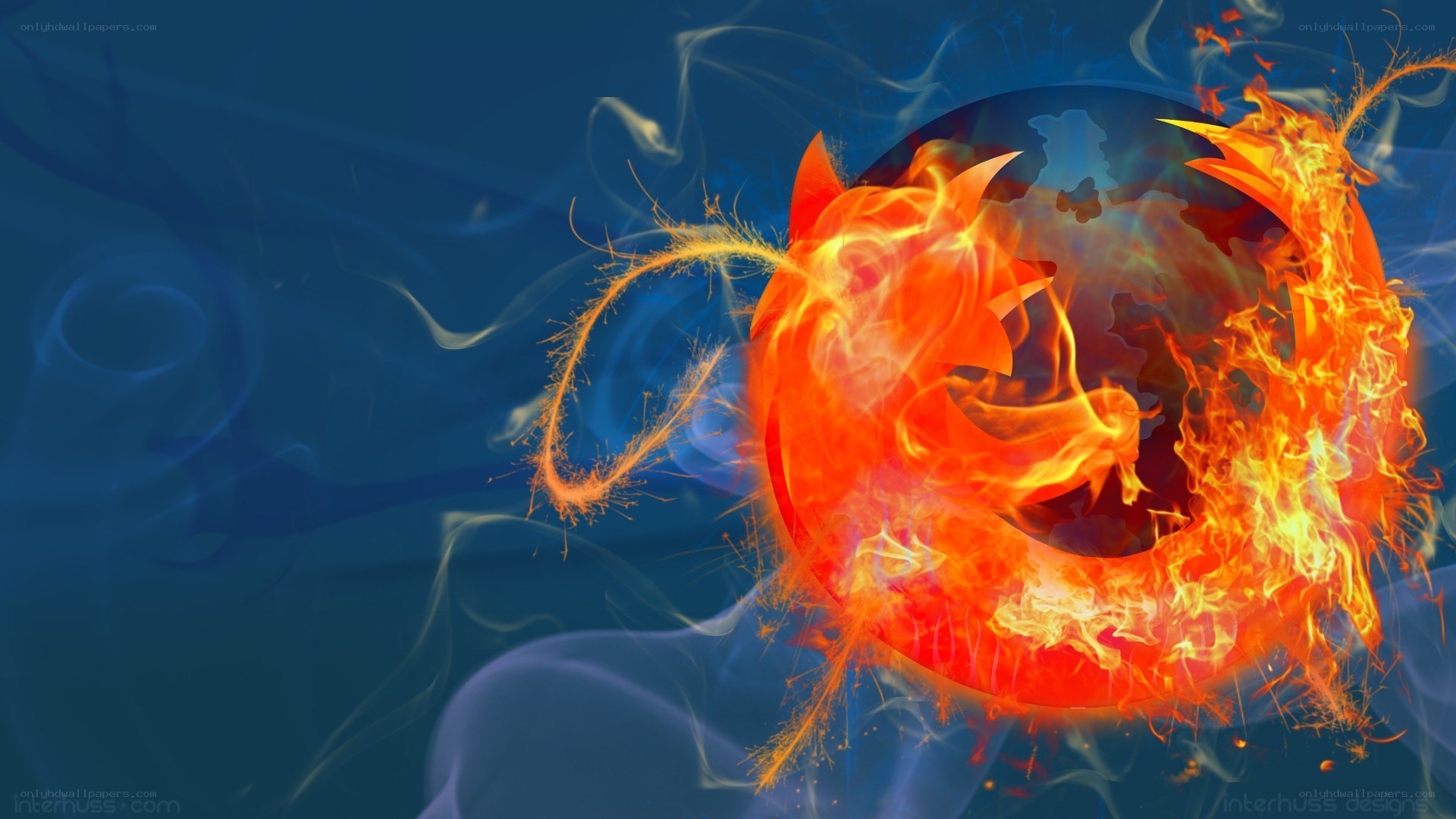 Fiery Firefox logo