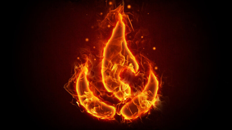 fiery flame symbol