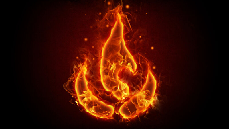 fiery flame symbol