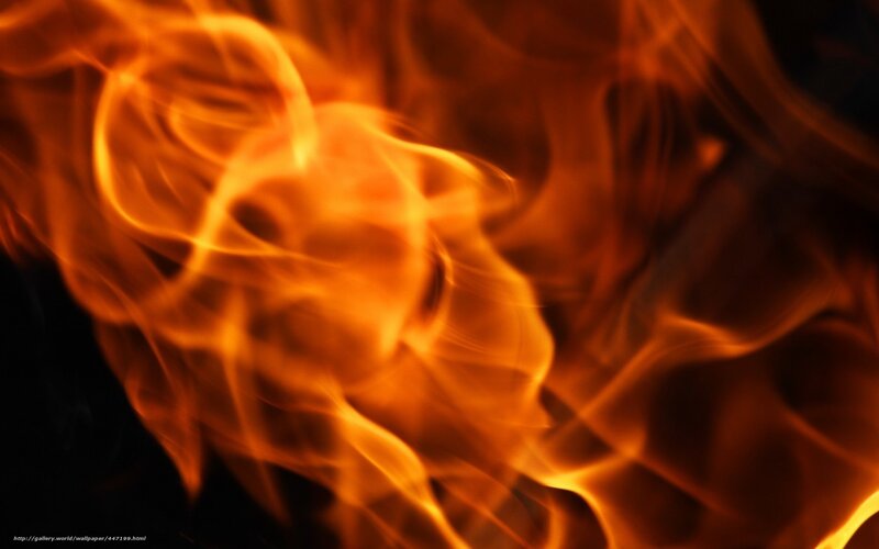 Fiery flames in motion