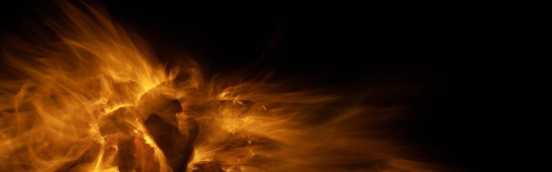Fiery flames in motion