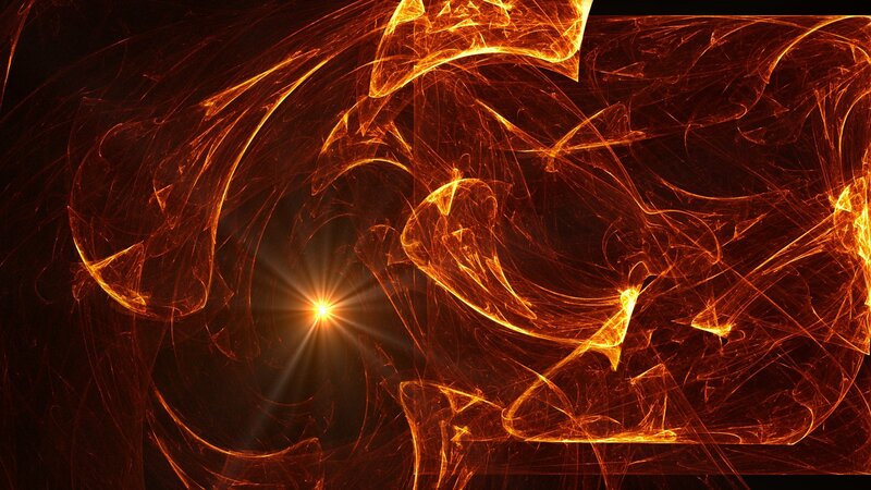 fiery fractal abstract art