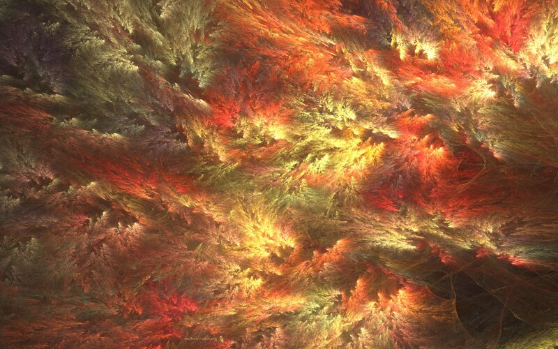 Fiery fractal abstract
