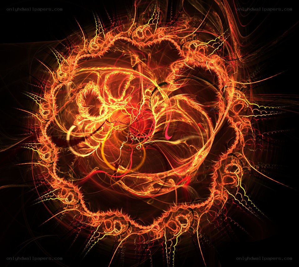 Fiery fractal explosion