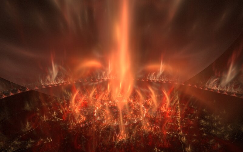 Fiery Fractal Explosion — Red, Dramatic