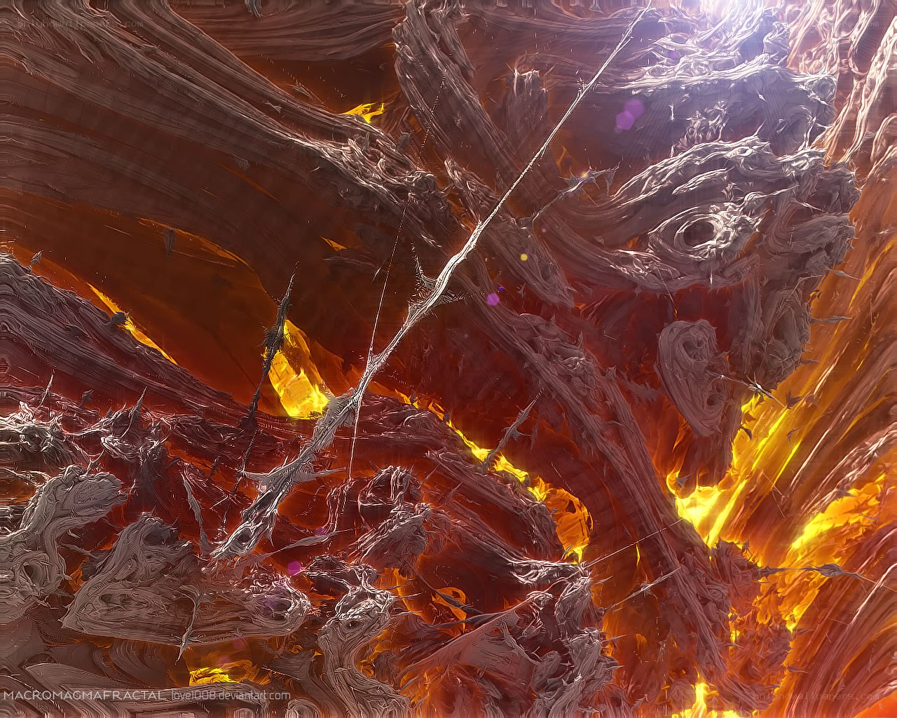 Fiery fractal landscape