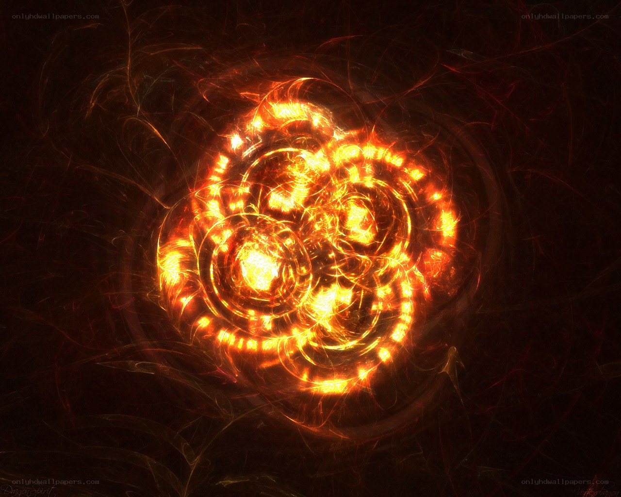 fiery fractal spiral