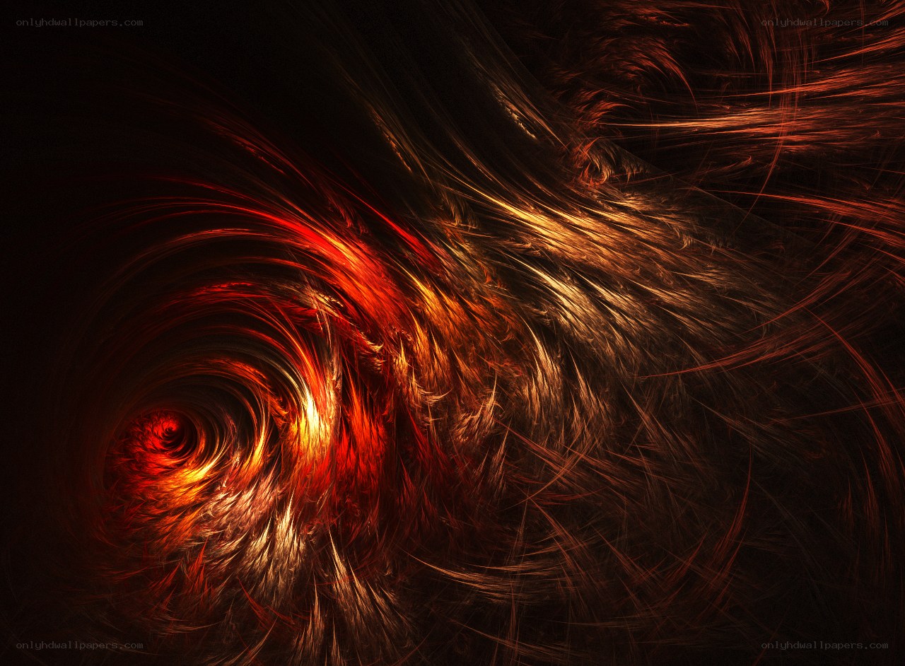 Fiery fractal spiral
