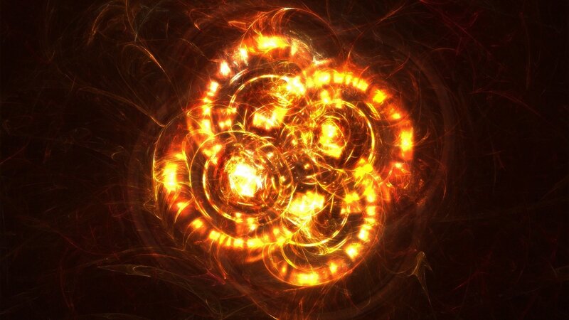 fiery fractal spiral