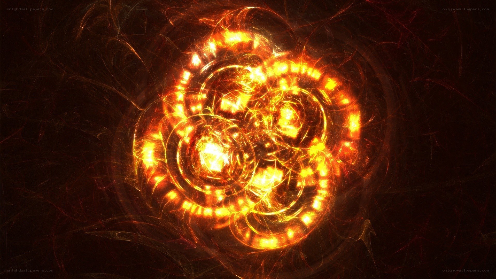 fiery fractal spiral