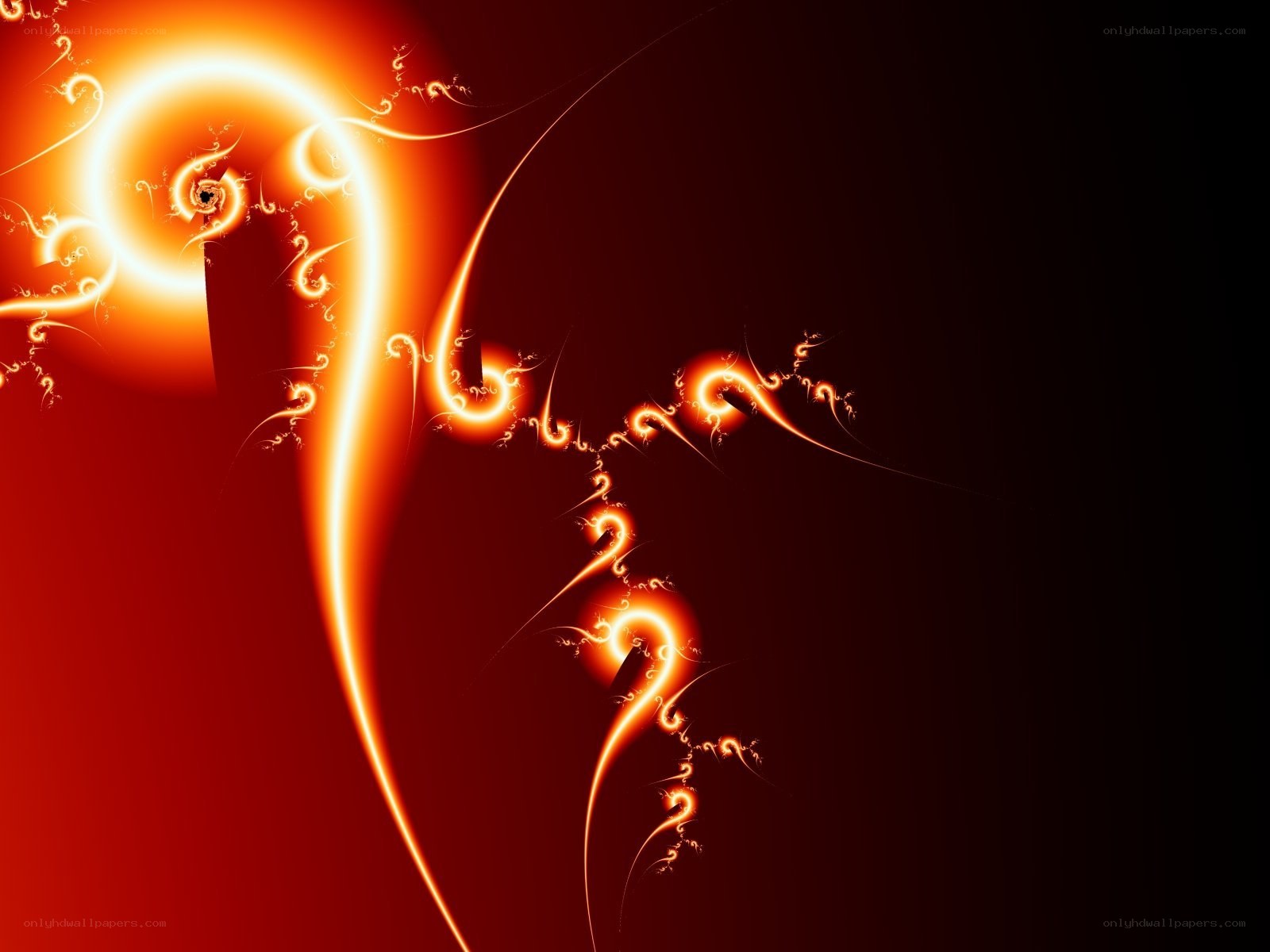 Fiery fractal spiral