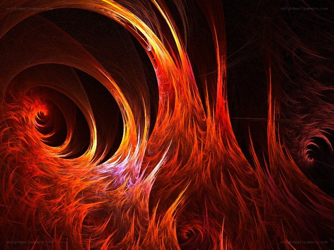 Fiery fractal spiral