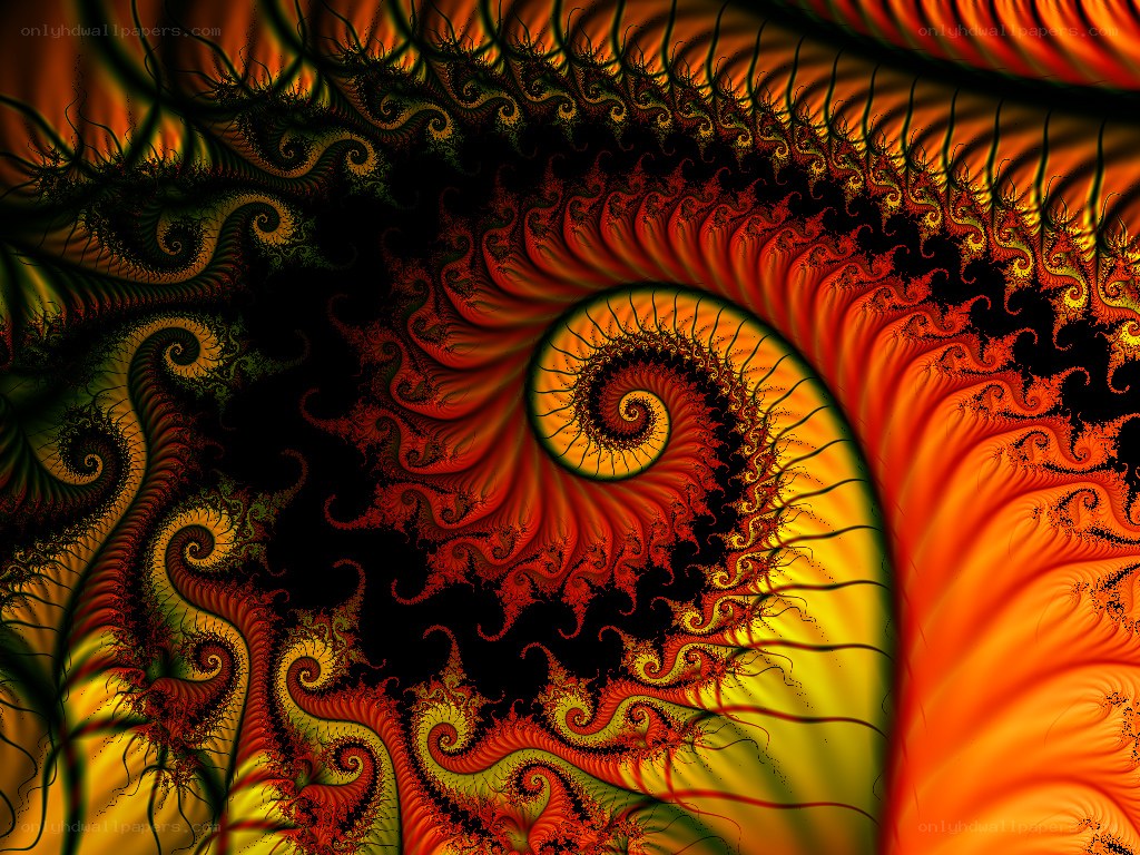 Fiery fractal spiral