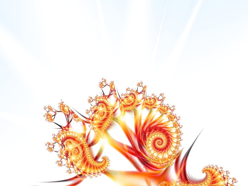 Fiery fractal spirals