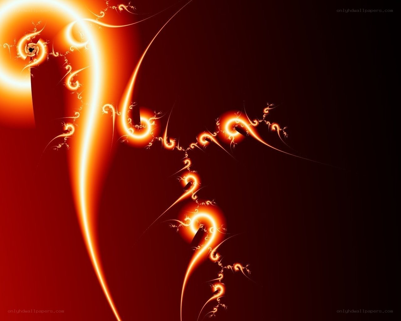 fiery fractal swirls
