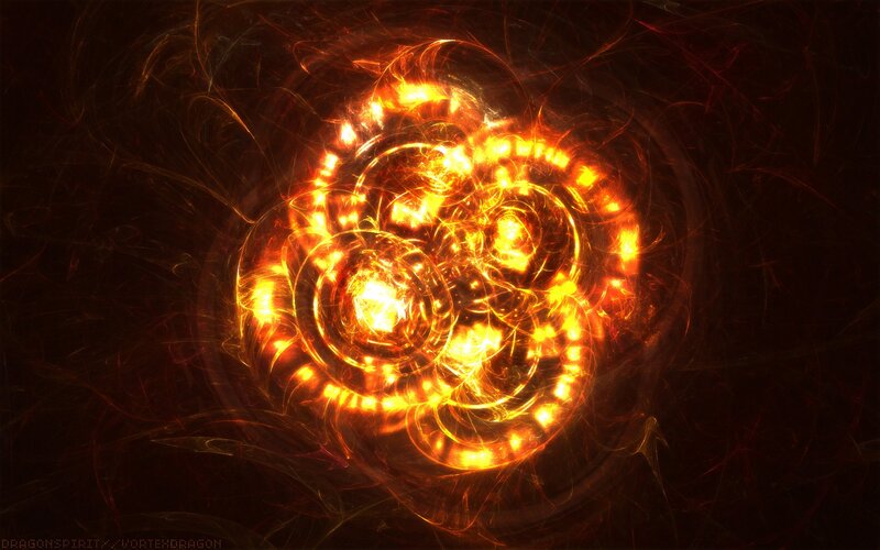 Fiery fractal vortex