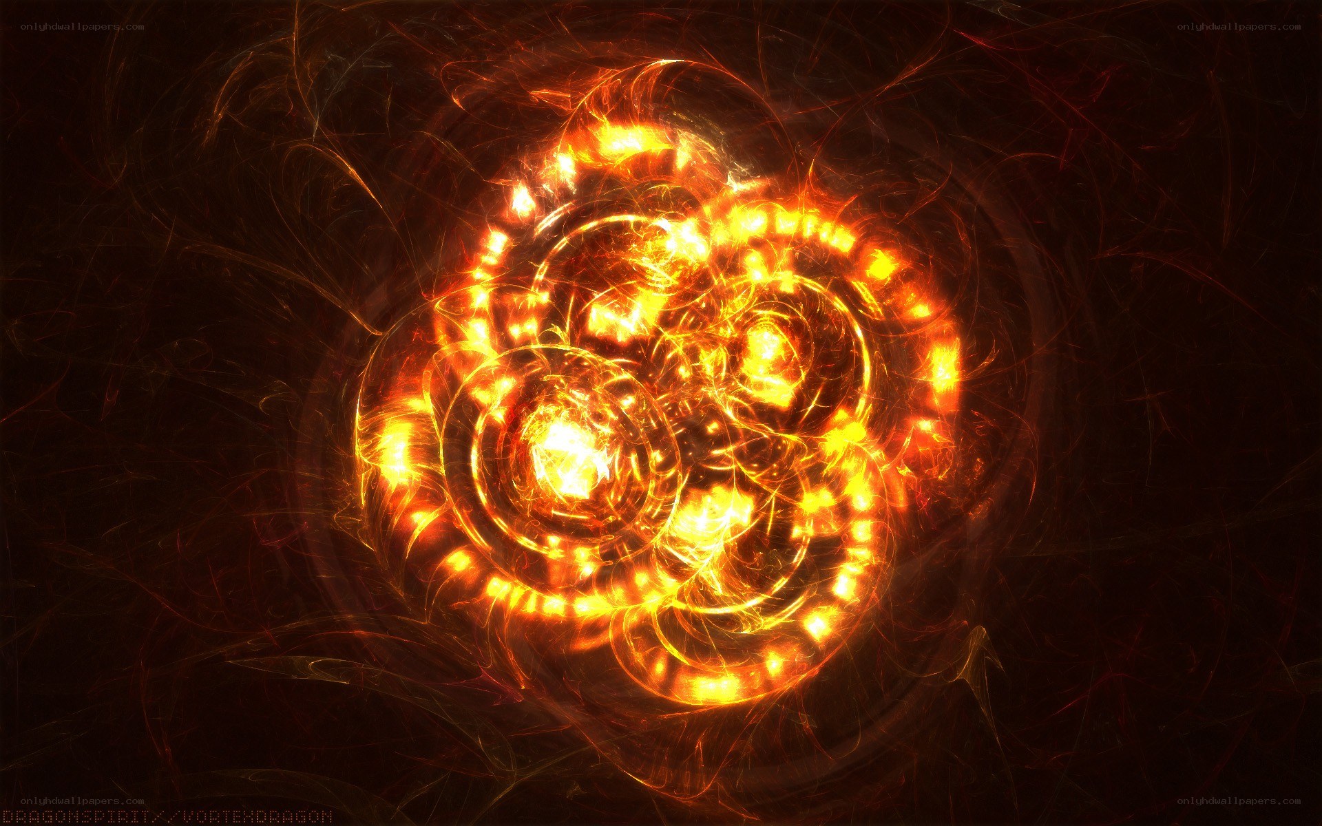 Fiery fractal vortex