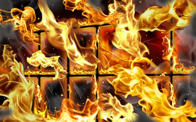 Fiery grid background