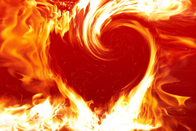 fiery heart swirl