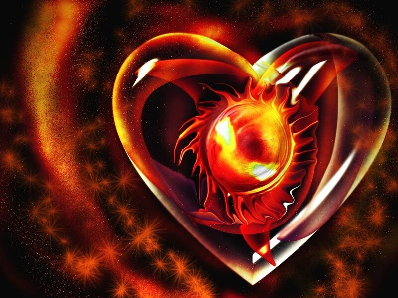 Fiery Heart with Sun