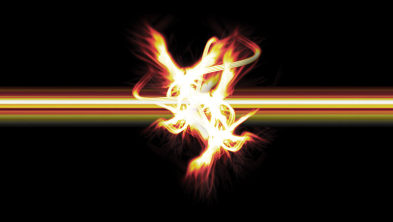 fiery light burst