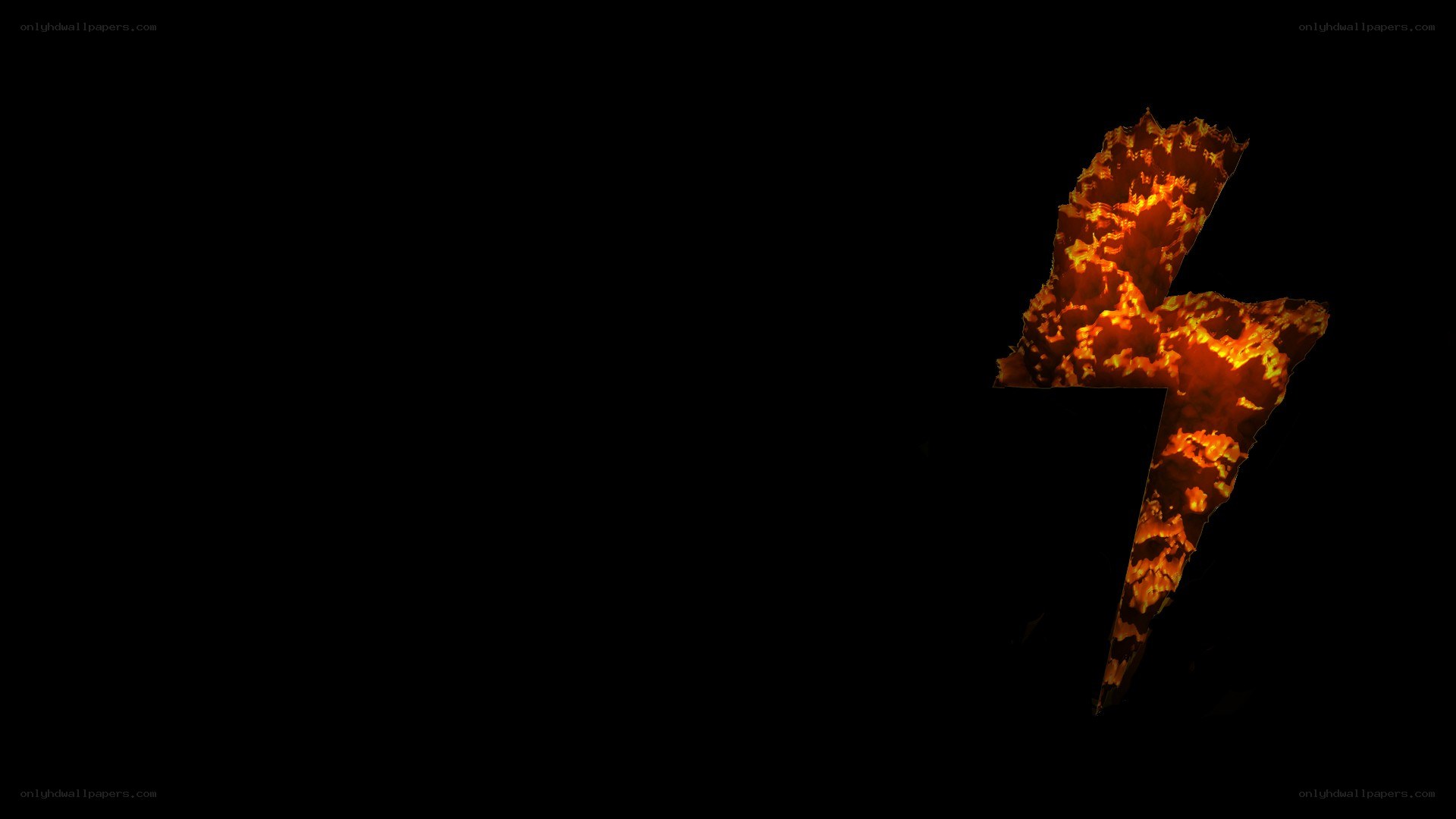 fiery lightning bolt
