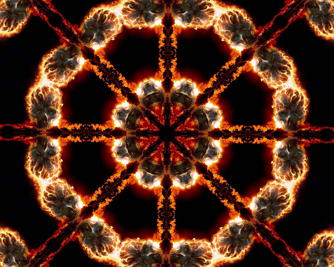 fiery mandala pattern