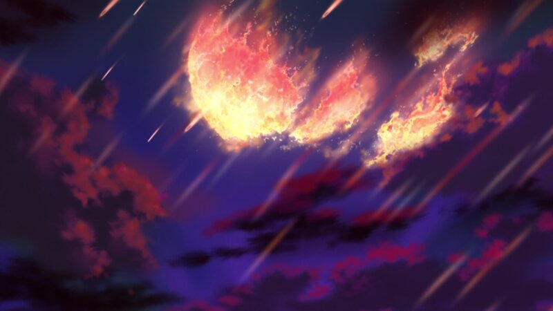Fiery Meteor Shower